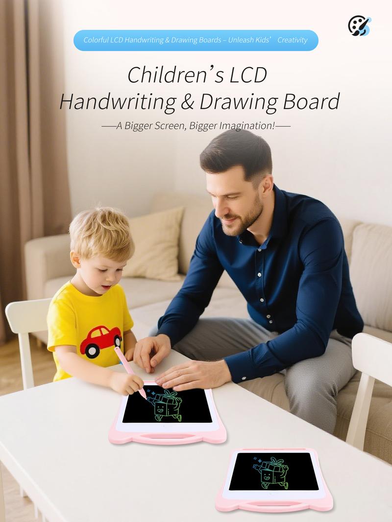 Cartoon Multi-Purpose Erase Board, Math Calculation Practice, LCD Writing Tablet, Kids Travel Game Activity, Reusable Dust-Free Inkless One-Click Erase