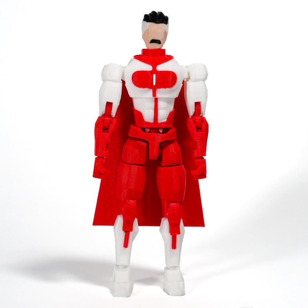 3D Printed Invincible Omni Man Superhero Toys, Multi-Jointed Plastic Anime Figures, DIY Model Kits for Children’s Gifts & Ornaments