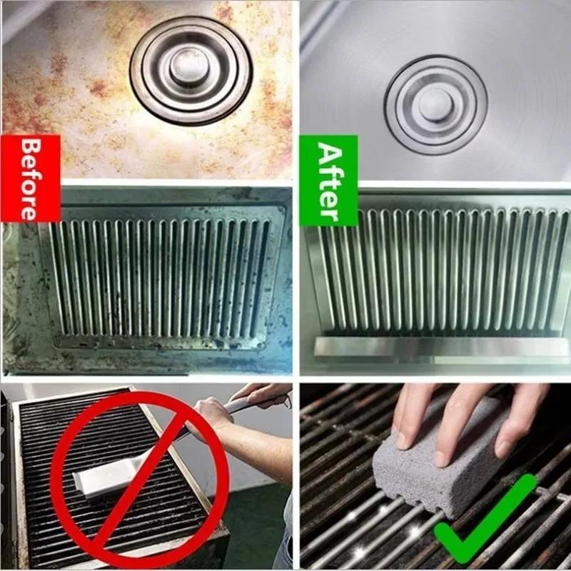 1-10PCS Grill Cleaning Brick Pumice Stone Heat Resistant Outdoor Kitchen Barbecue Rack Cleaner BBQ Tools Accessories