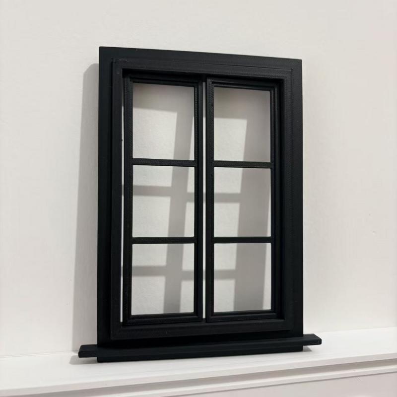 1:12 Scale Dollhouse Window Model, Mini Operable Window for BJD/OB11 Dolls, Made from PLA Material (Non-Wooden) - Ideal for Dollhouse Decoration, Miniature Scene Accessory, Photo Prop, Perfect for Valentine'S Day Or Birthday Gifts