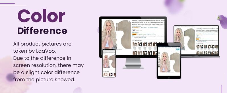 LaaVoo Silky Straight Real Human Hair Ombre Balayage Skin Weft Tape In Extensions 20 Counts Glueless Lightweight Invisible Hair Extensions Various Colors Natural Look High Quality TikTokShopBlackFriday