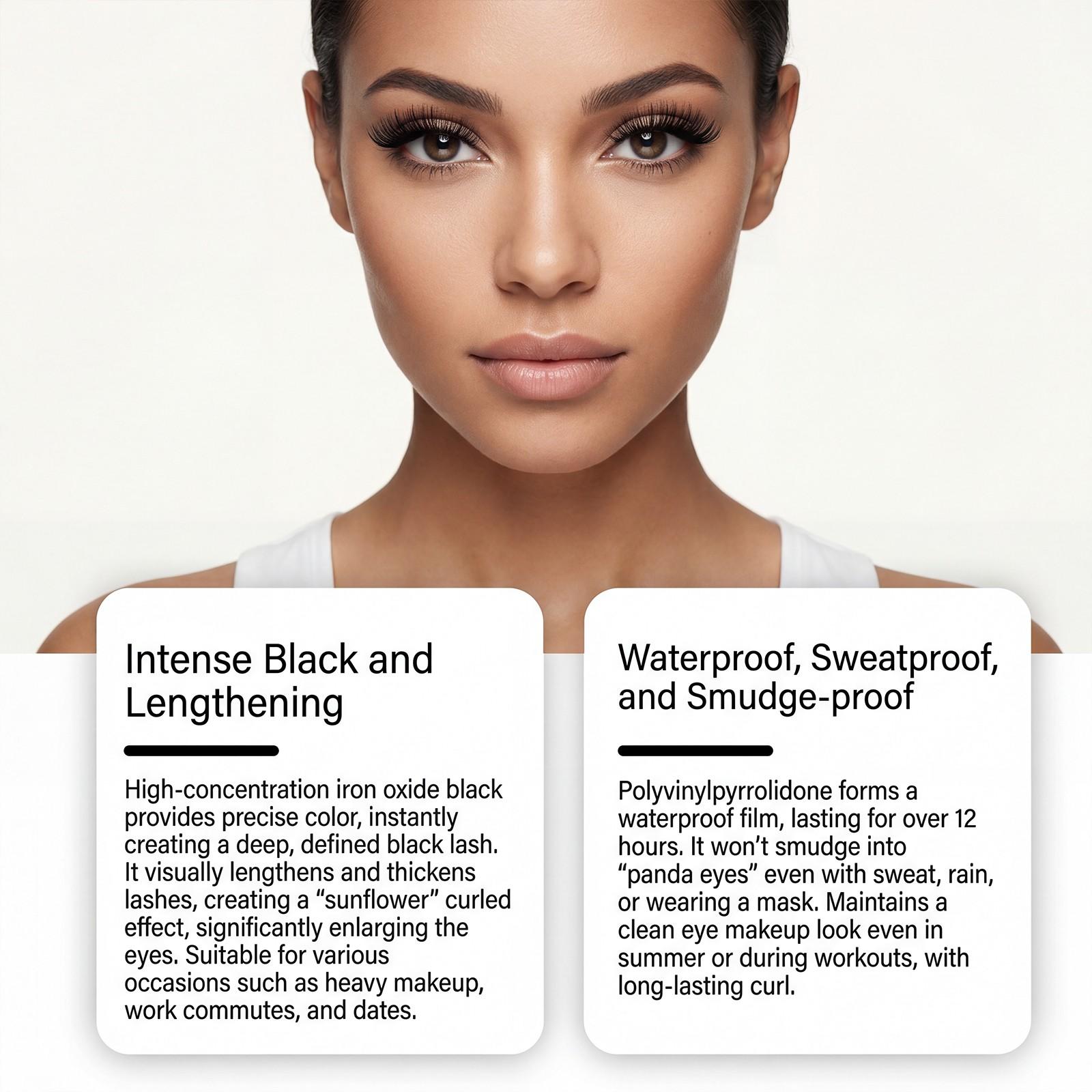 Amz Lightweight Lifting Mascara (), Smooth Natural Texture, Easy Application, Daily Use, Convenient Brush, Long-Lasting Hold