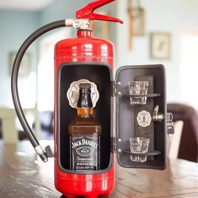 Creative Fire Extinguisher Wine Box, Unique Men's Gift, Innovative Product for Wine Lovers, Ideal Gift for Special Occasions