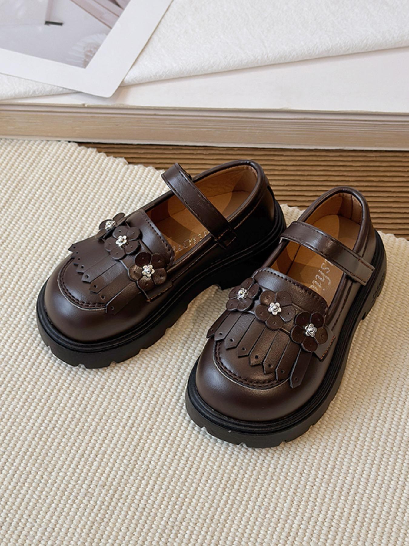 Vintage British Style Girls' Thick Sole Mary Jane Shoes, Perfect for Daily Wear, School Uniforms, Formal Occasions, Spring & Fall
