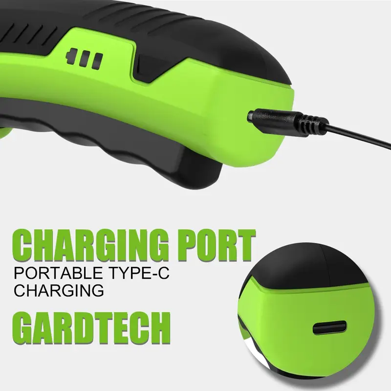 Gardtech Electric Scissors Cordless Rotary Cutter / Electric Box Cutter • Wireless Electric Scissors USB-Charging Electric Carton Cutter with Safety Lock • Fabric Scissors Electric Rotary Scissors for Cardboard, Carpet, Leather, Plastic • Sewing Tools