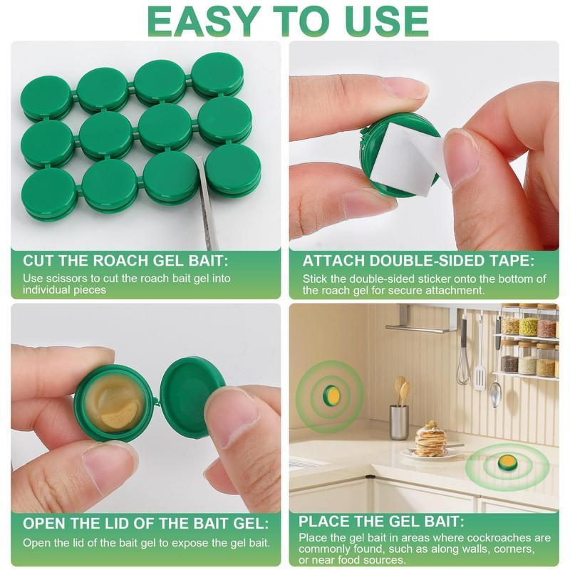 Roach Repellent, Domestic Dormitory Kitchen Powerful Cleaning Cockroach Exterminator Cockroach Gel Bait Pest Control Kit Rodent Repellent Pouches for Indoor & Outdoor Multi-Surface Microfiber Floor Mop indoor infestation