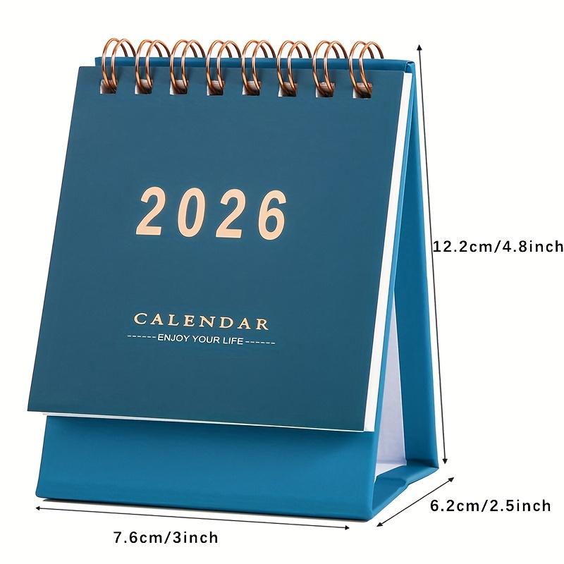 2026 Mini Desk Calendar, Monthly & Weekly Planner, Thick 250g Paper, Twin Wire Binding, Multiple Colors Available, Home Office Organizer, Office Stationery Supplies