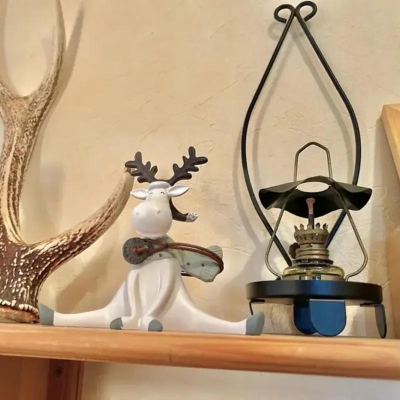 Creative Deer Resin Sculpture, Modern Desktop Ornament, Resin Animal Sculptures, Home Nursery Coffee Shop Decor, Party Gift