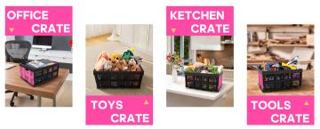 62L Portable Collapsible Storage Bins,Large Capacity Foldable Milk Crates,Heavy Duty Storage Container for Bethroom,Office,Outdoor,Warehouse,Garden,Toys,Foldable Utility Crates for Organizing and Cosmetic Storage(Pink/Purple/Blue/Red) 62L Portable Collapsible Storage Bins,Large Capacity Foldable Milk Crates,Heavy Duty Storage Container for Bethroom,Office,Outdoor,Warehouse,Garden,Toys,Foldable Utility Crates for Organizing and Cosmetic Storage(Pink/Purple/Blue/Red)