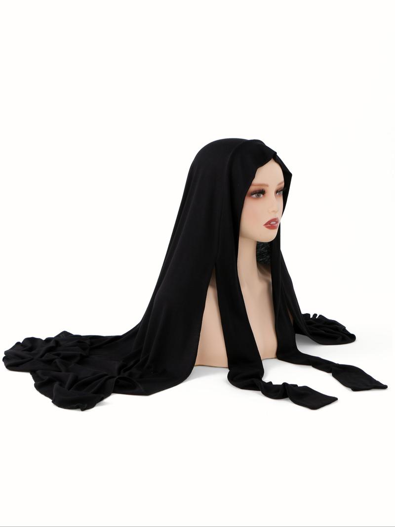 Women's Solid Color Muslim Headscarf, Fashionable Comfort Jersey Hijab, Turban Hijab, Ideal for Daily Outdoors, Casual Style, All Seasons