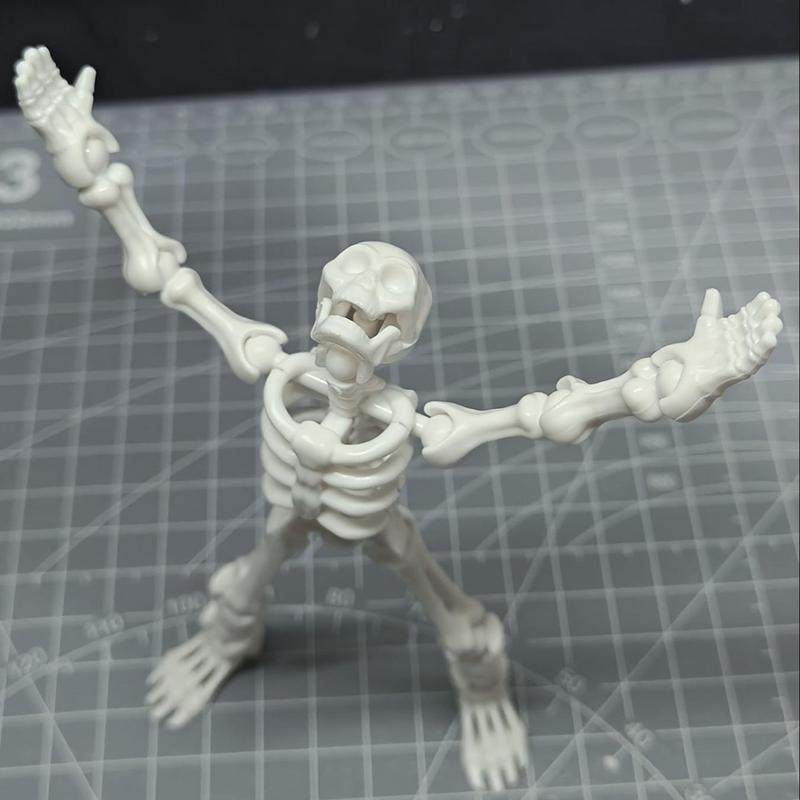 Official Poseable Skeleton Action Figure Model Kit - 20+ Points of Articulation for Halloween, Day of the Dead, Christmas Graveyard Gag Gift & Stop Motion Animation for TikTok