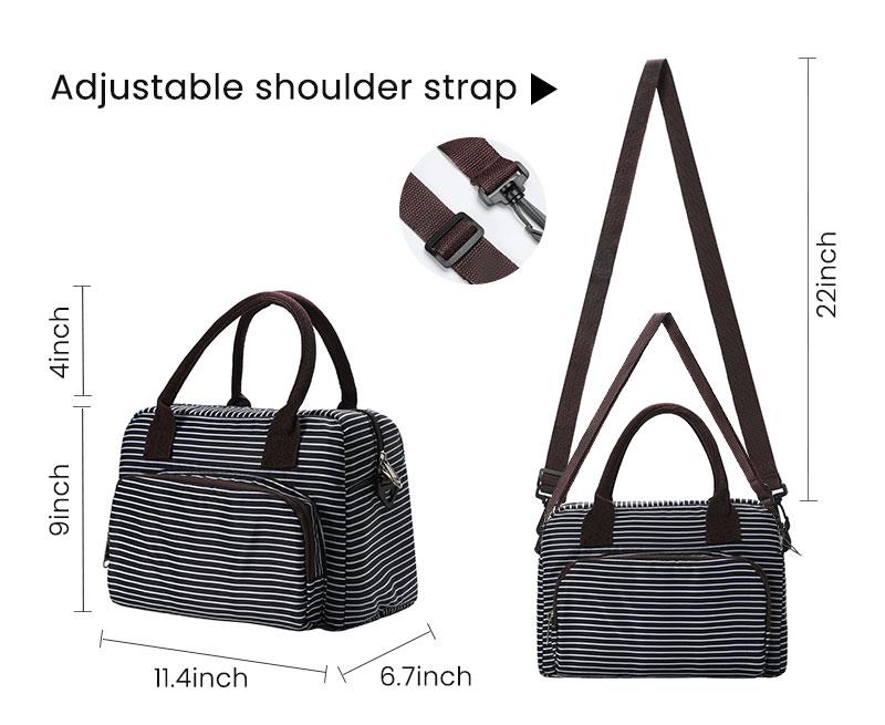 MEXS Lunch Bag Tote Bag Lunch Organizer Lunch Holder Insulated Lunch Cooler Bag 11L for Picnic Office for Women/Men