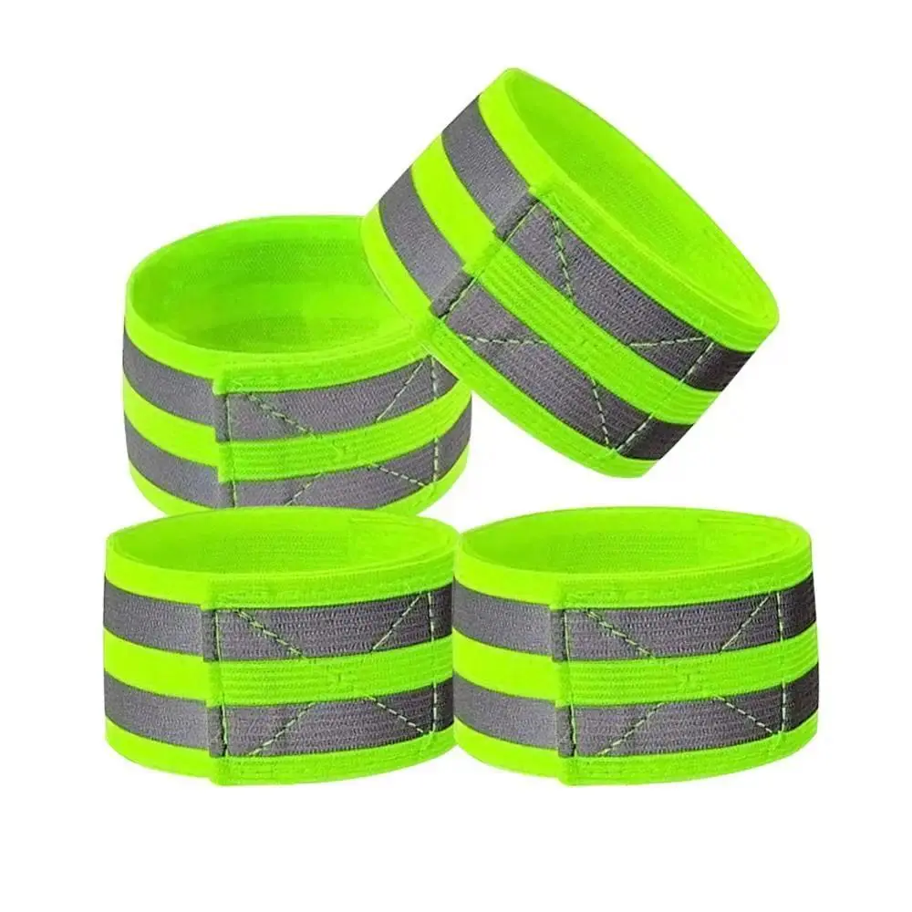 2PCS Reflective Bands Elasticated Armband Wristband Ankle Leg Strap Safety Reflector Tape Strap for Night Jogging Walking Biking