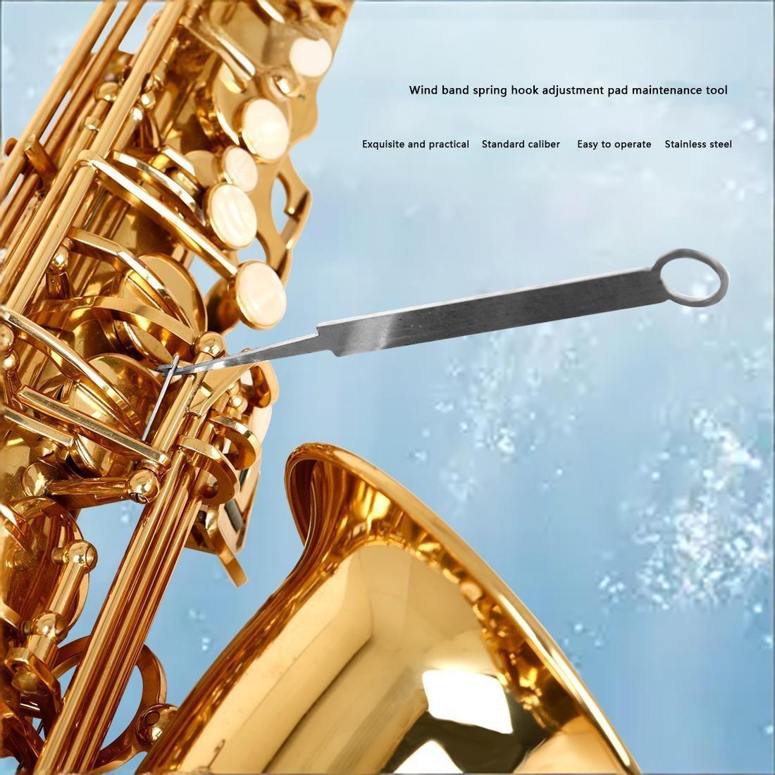 Saxophone Clarinet Flute Bassoon Repair Tool, Reed Hook Adjustment Pad for Musical Instrument Maintenance Accessory