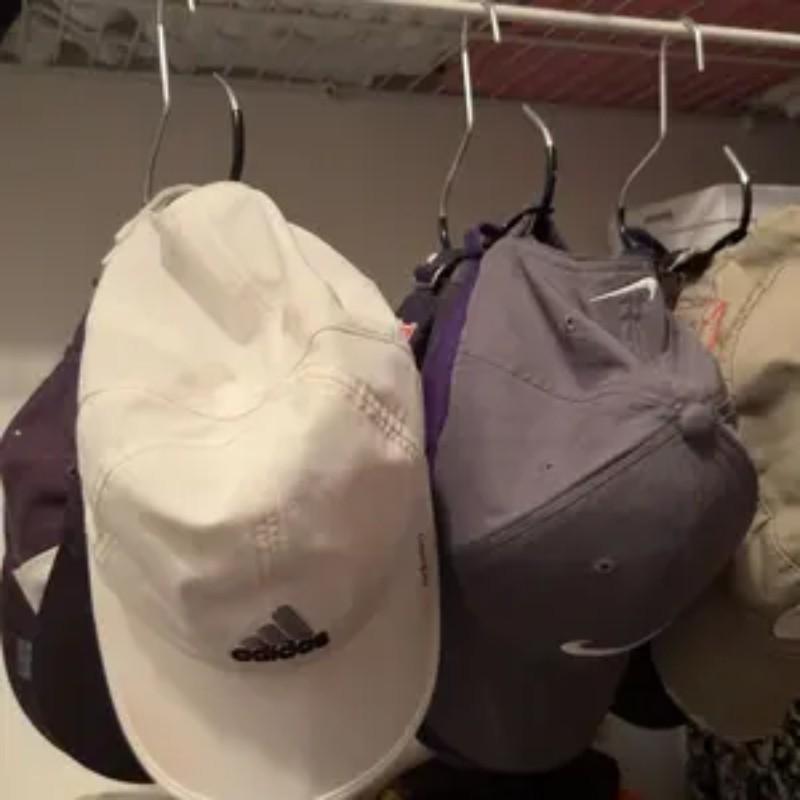 Solid Color Hat Hanger, 3 Counts/set Multifunctional Metal Hat Storage Rack, Space Saving Hat Organizer for Home Closet Bedroom, Hanging, Hat Hanger Holder, Hat Hooks Storage