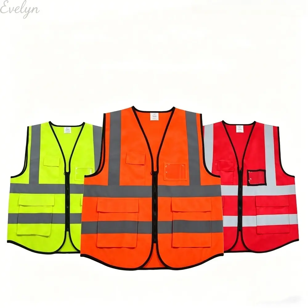 Breathable mesh reflective safety vest with multiple practical pockets. High-visibility reflective strips ensure safety at construction sites and sanitation work. Customizable for printing, lightweight and comfortable to wear.