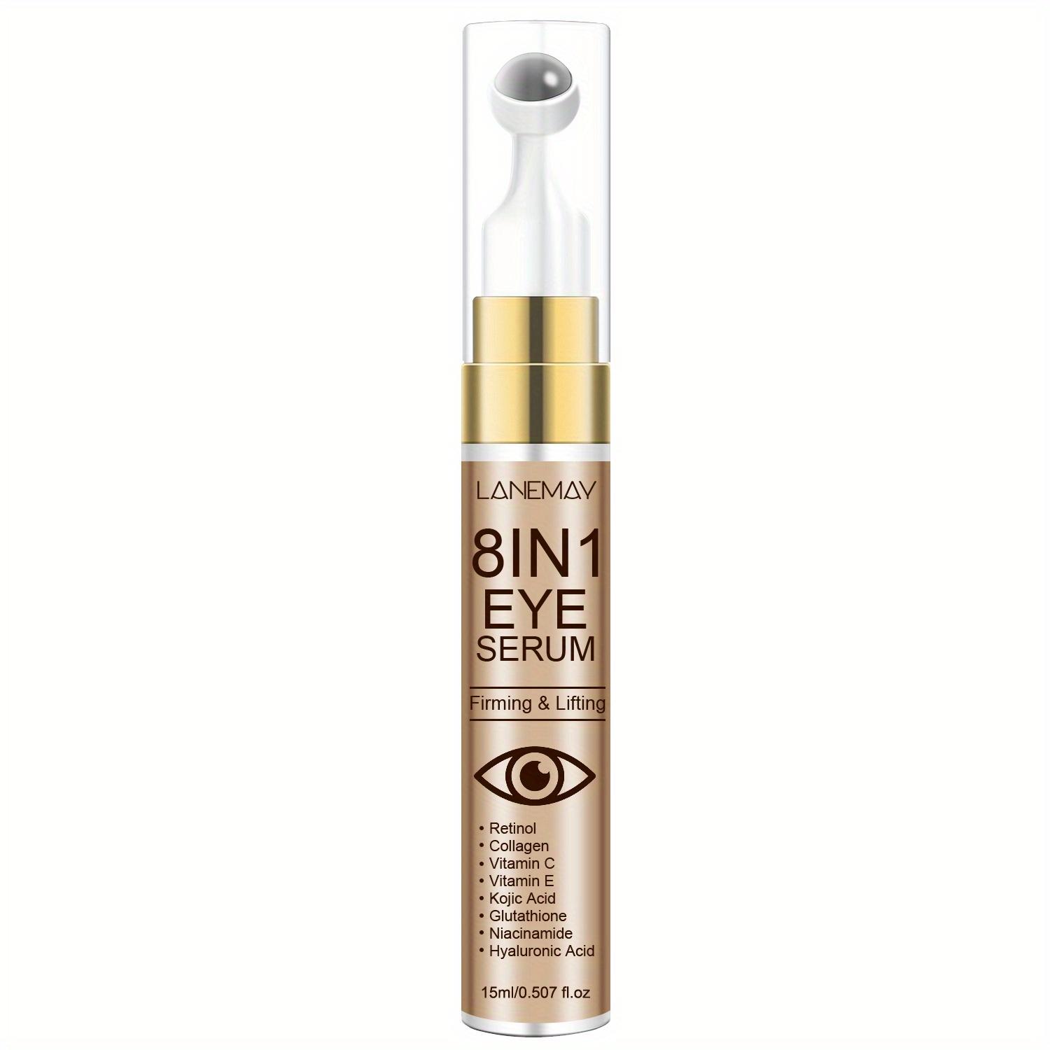 8-In-1 Eye Serum Balm, Firming & Deep Hydration, Moisturizing, Smooth Texture, 360° Roller Massager, Contains Retinol Collagen Niacinamide Ha