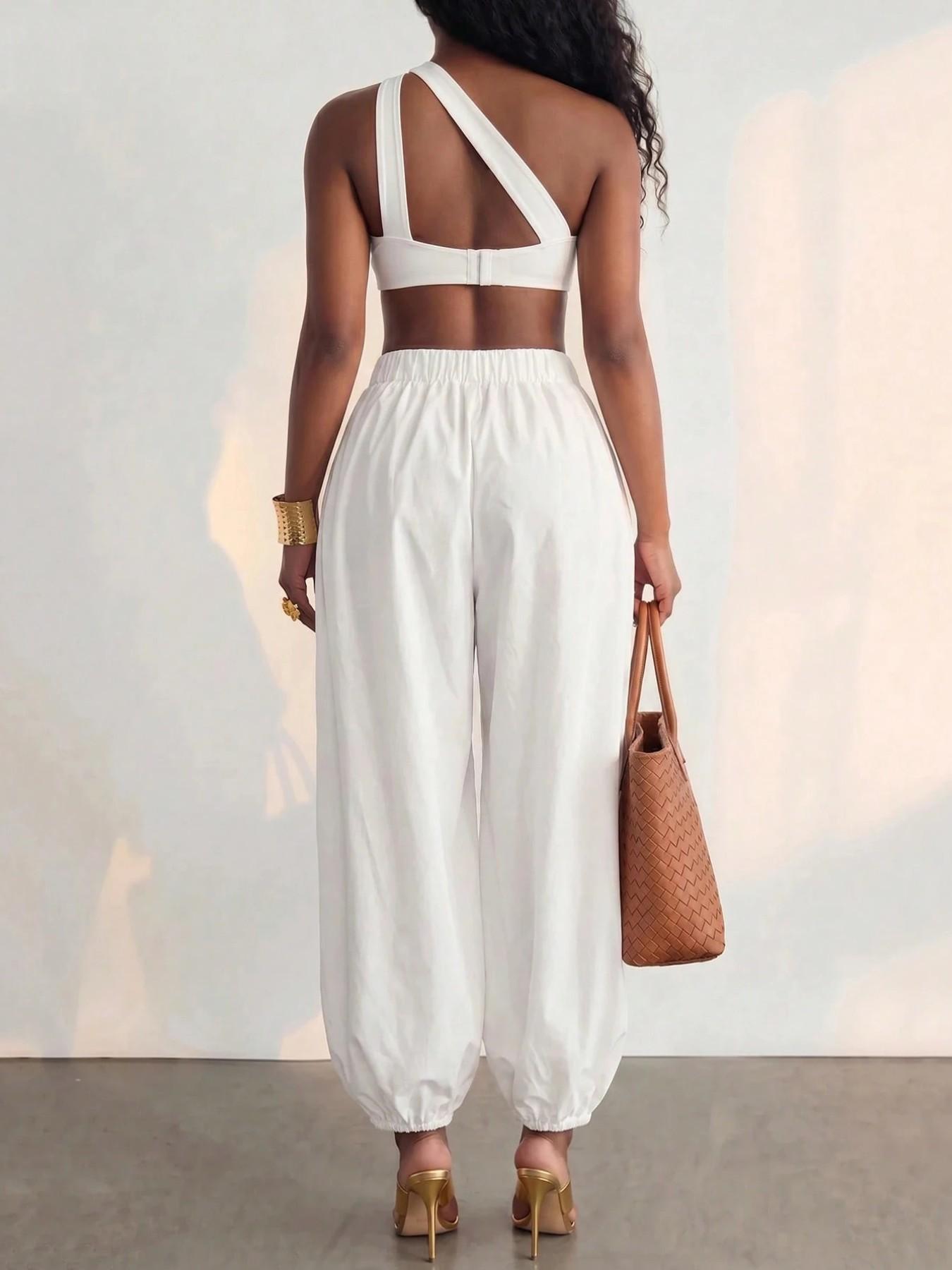 Women's Balloon Pants, High Waist Flowy Baggy Pants, Y2K Streetwear Style, Comfortable & Trendy, Perfect for Casual