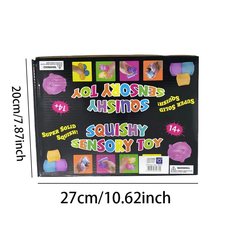 9pcs/box Stress Relief Malt Candy Blind Box, Slow Bounce Squeeze Toys, Unique Party Favors, Small Gifts for Gatherings