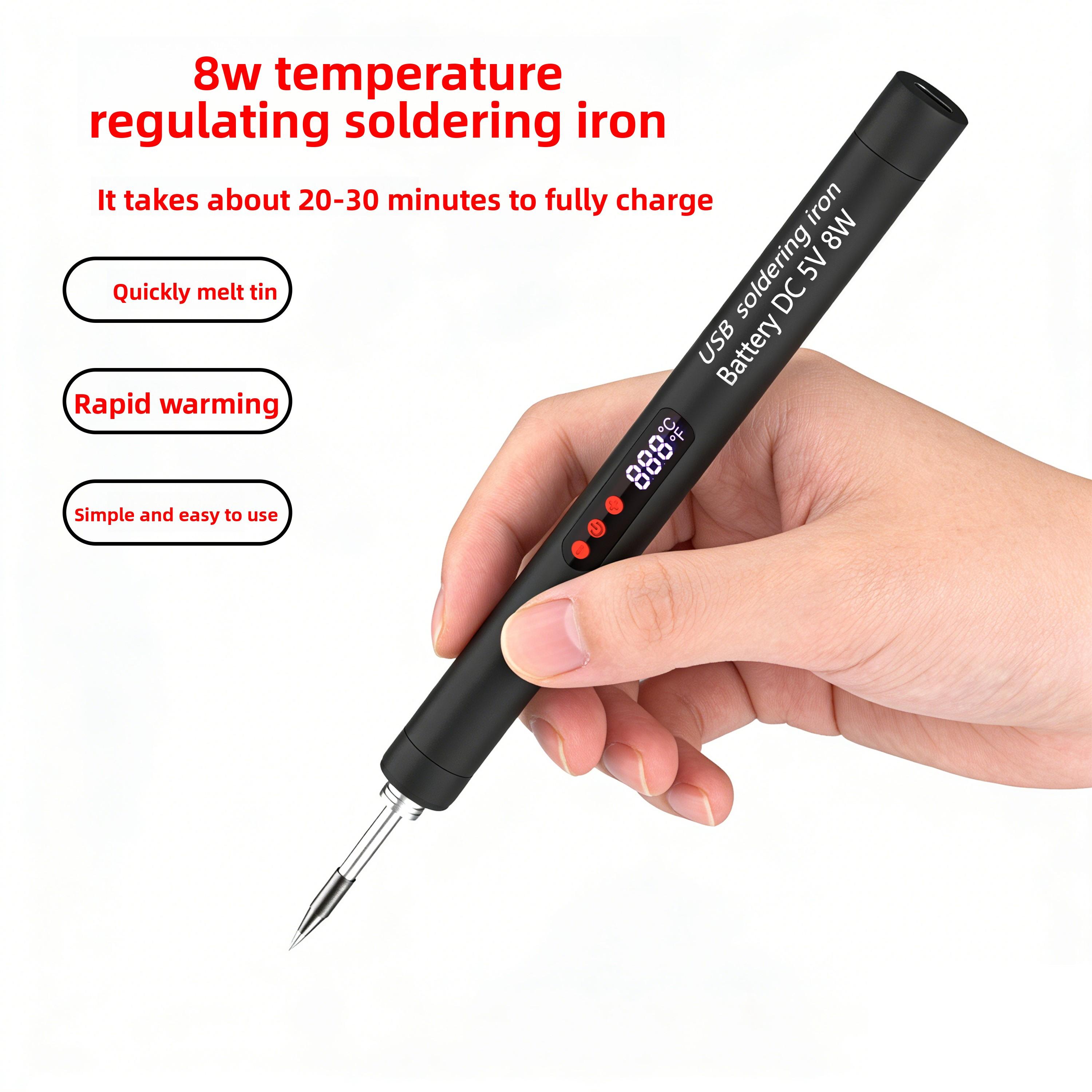 USB Digital Display Welding Tool, LCD Welder with Temperature Control Button, Ideal for Home Appliance Repair
