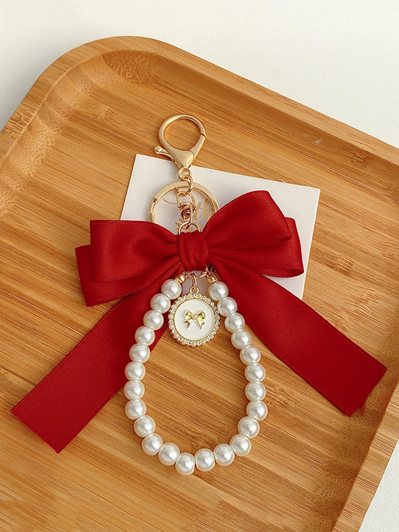 Personalized fashion exquisite versatile bow pendant, simple and casual versatile luxury bag pendant, sweet niche design multi-color optional suitable for daily bag accessories, gift  Key chain small objects, Bag Charm Keychain, Charms For Bags