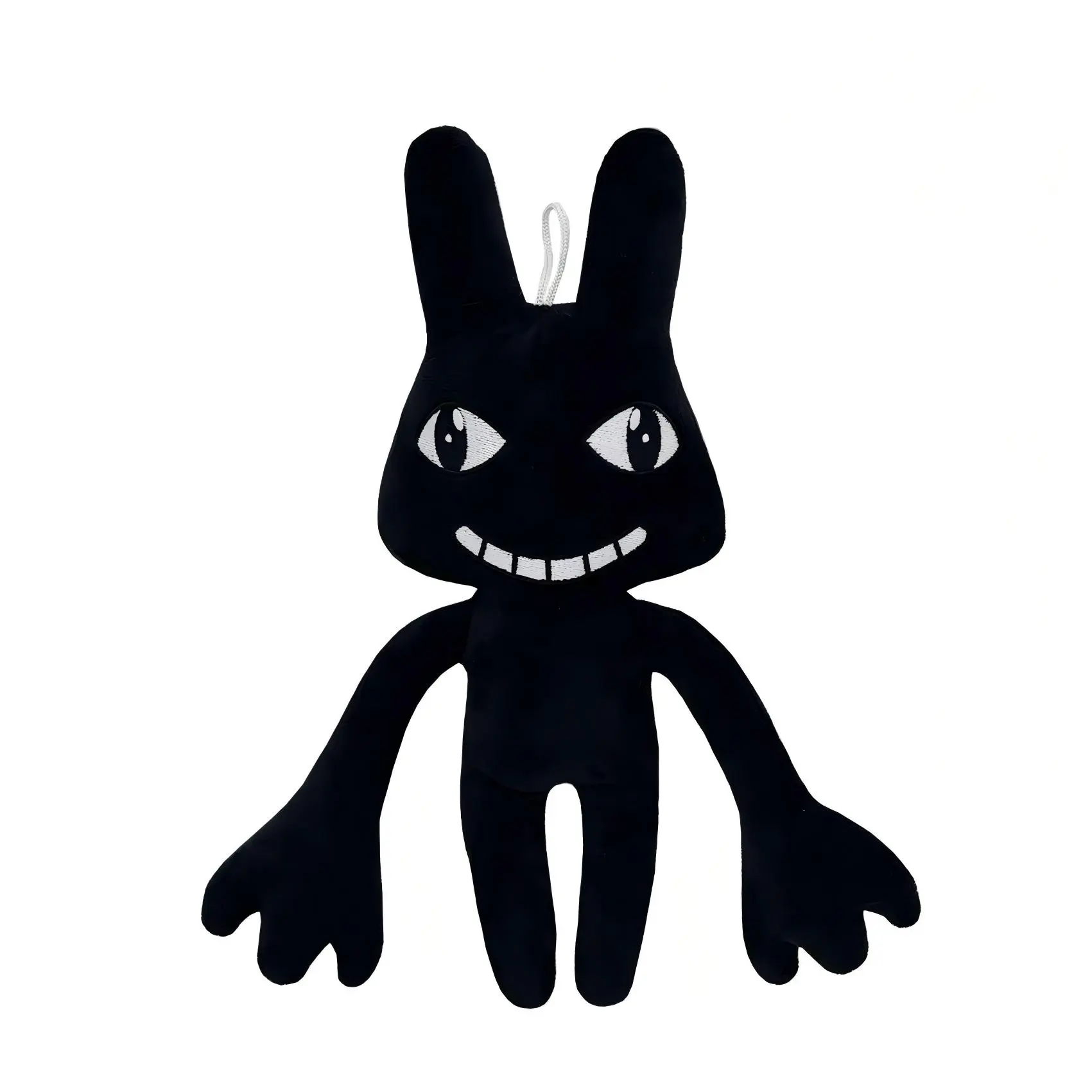  Black rabbit with sharp teeth