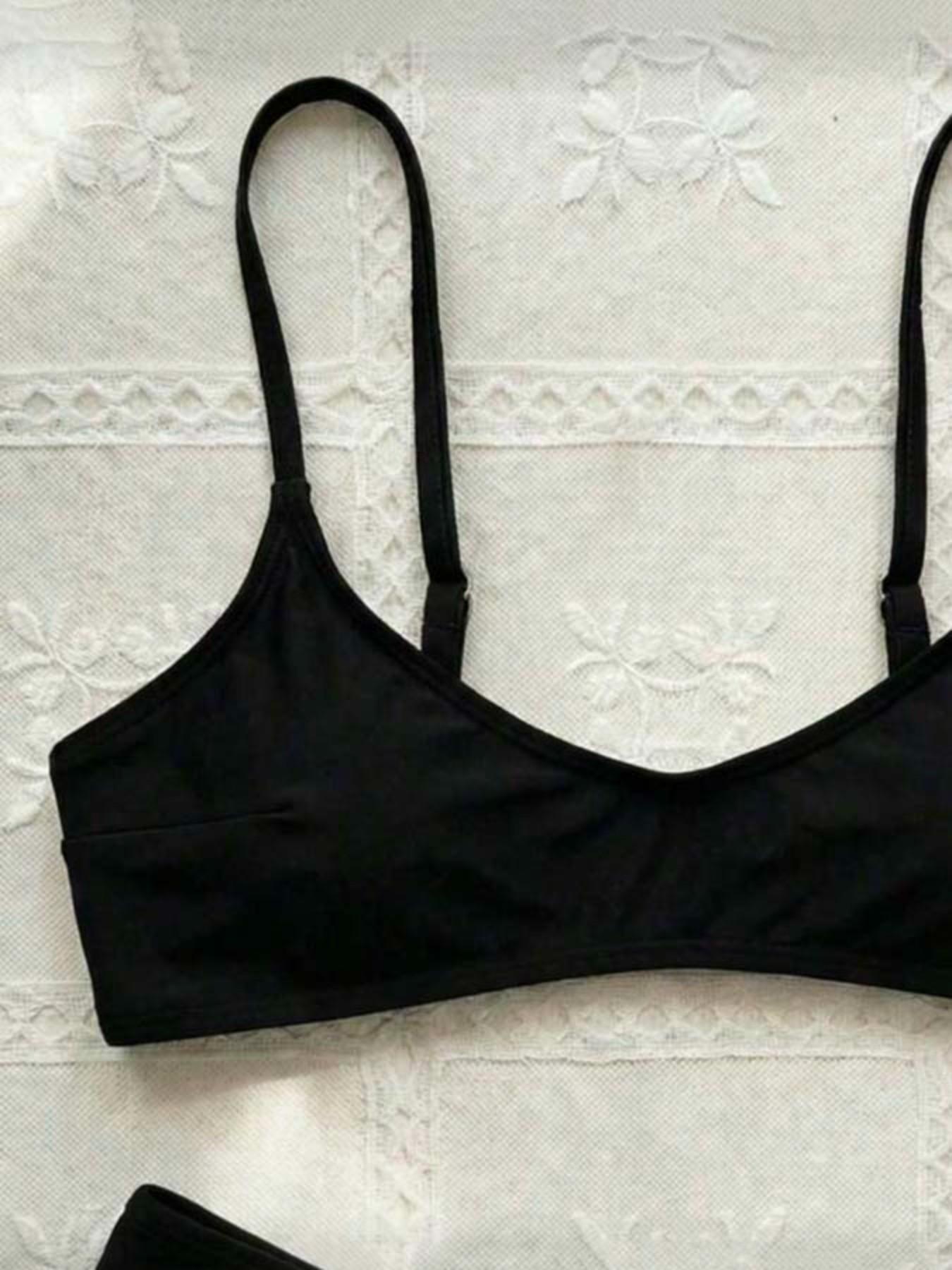 Summer Fashion Simple Bikini Thin Straps High Waist High Cut Triangle Swimsuit, Beach Vacation Sand Swimwear, Essential Poolside Wear, High Waist Beachwear, Swimsuit Summer, Swimsuit For Beach, High Waisted Swimwear