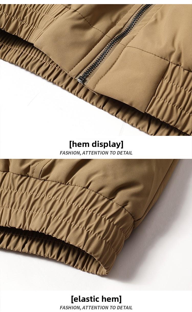 2026 New Men Fleece Lined Jacket, Thick Quilted Liner Warm Bomber Coat with Fluffy Faux Fur Collar, Elastic Cuff Windproof Zip Up Outerwear, Fashion Casual Male Winter Streetwear Jacket for Daily Commute Outdoor Activities Daily Wear Daily Travel