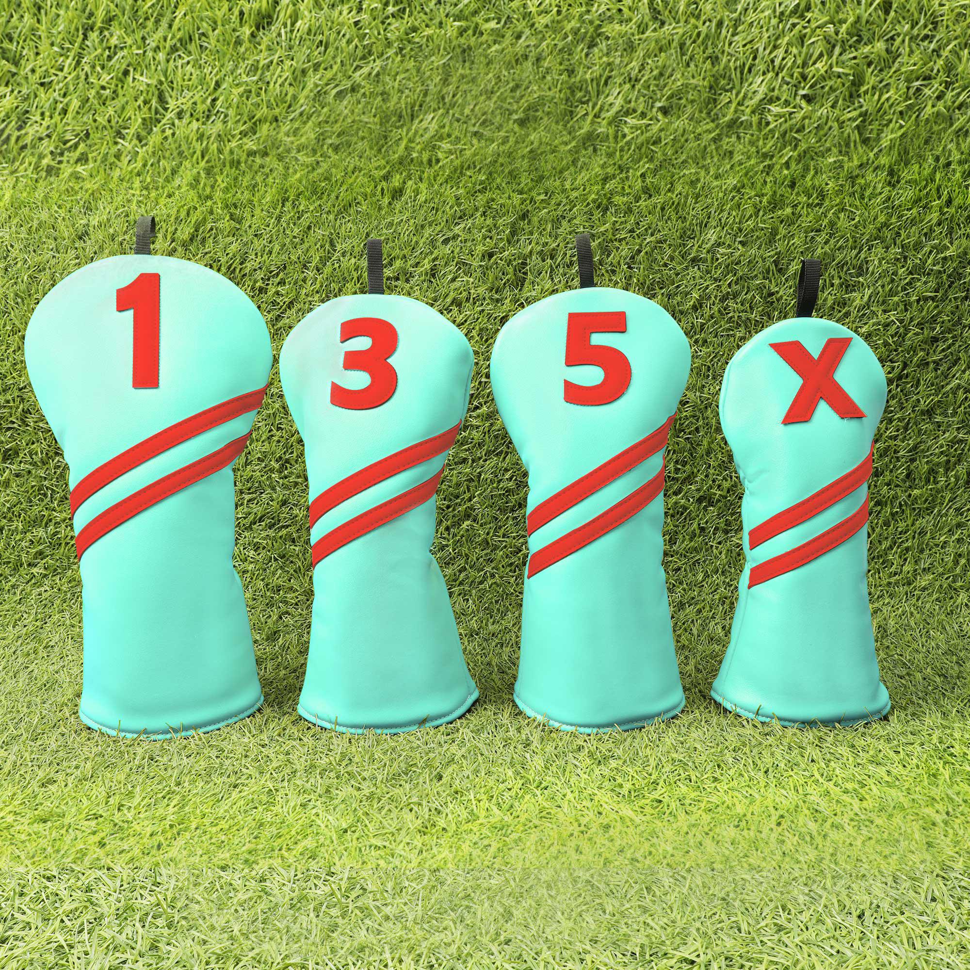 1 golf club cover,Simple classic striped design,suitable for drivers, fairway and hybrids,available in 5 colors