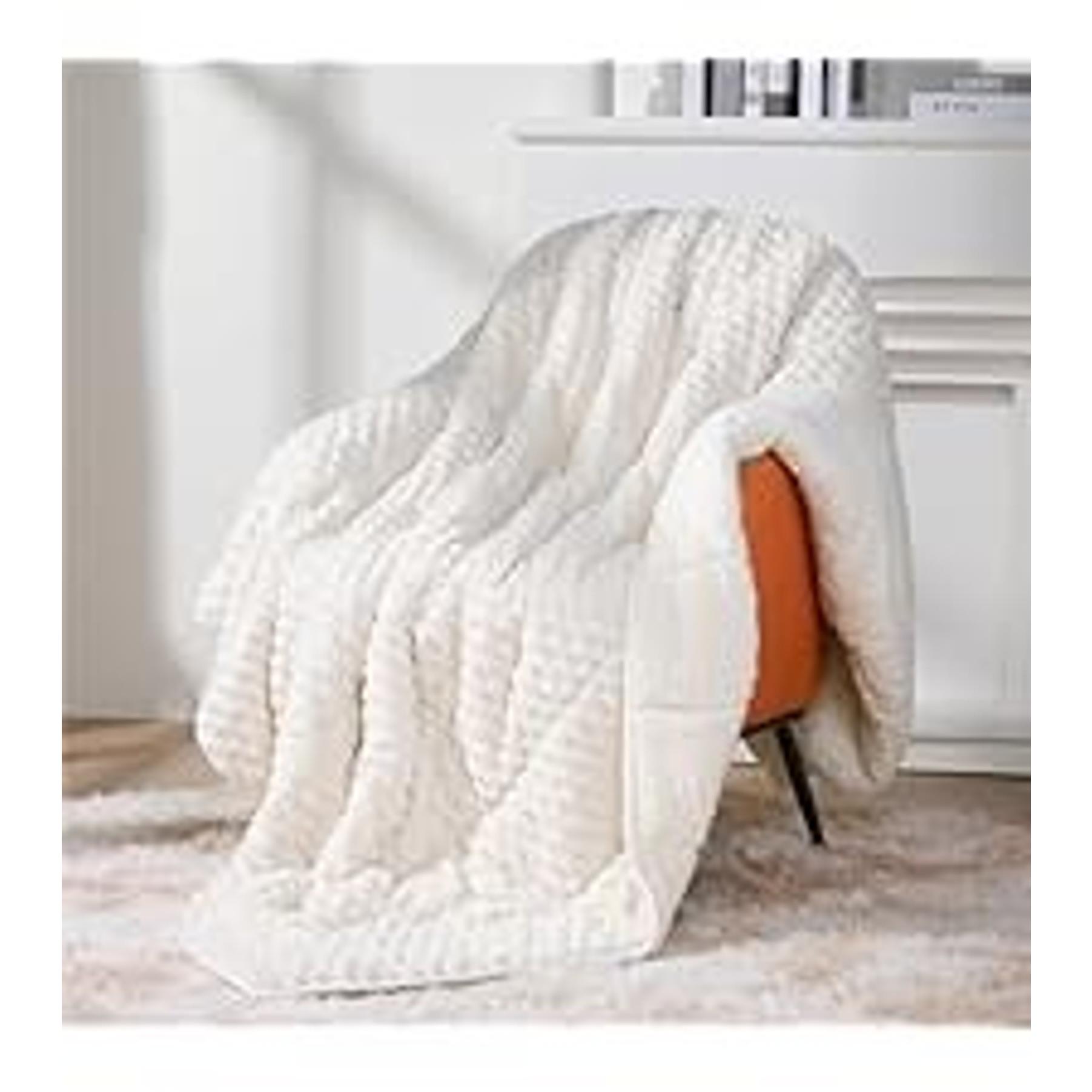 Weighted Blanket for Adults 12lbs, Soft Cooling Breathable Weighted Throw for Sleeping, Machine Washable Heavy Blanket with Glass Beads for Summer, Sofa Bed, 48"x72" Twin Size, Grey