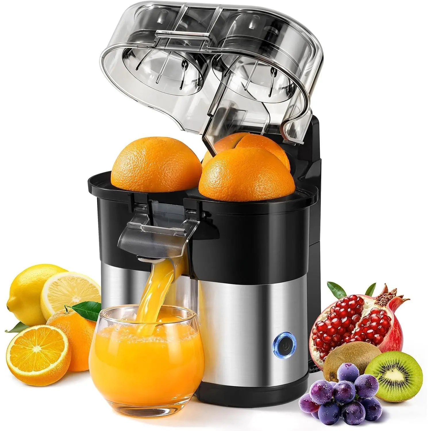 - Electric Orange Citrus Juicer Squeezer Stainless Steel
