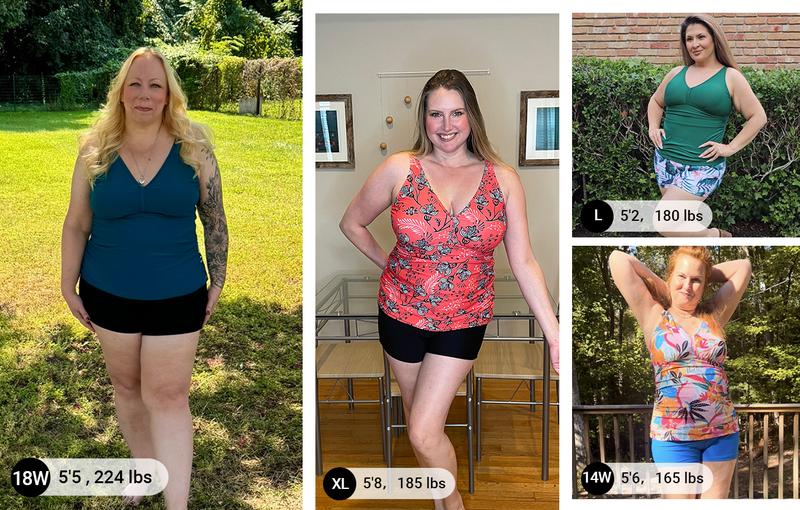 Yonique Womens Plus Size Swimsuits with Shorts Tummy Control Tankini Two Piece Bathing Suits Athletic Swimwear Plus Size Tankini with Boy Shorts High Waisted Full Coverage Swimsuit