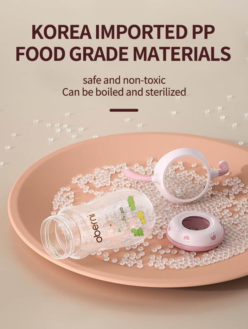 Oberni 9oz Anti-Colic Baby Bottles with Weighted Straw & Non-Slip Handle BPA-Free Silicone Nipple for Newborns 12+ Months Safe Feeding Oberni 9oz Anti-Colic Baby Bottles with Weighted Straw & Non-Slip Handle BPA-Free Silicone Nipple for Newborns 12+ Months Safe Feeding