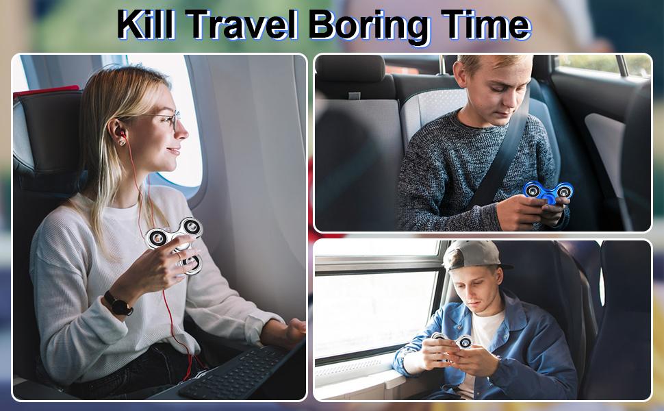 Dealsforyoudays Fidget Spinner 2 Pack, Stress Anxiety Relief Sensory Fidget Toys for Kids Adults, Cool Electroplated Fidget Spinners for ADHD Autism Birthday Gifts Stocking Stuffers Classroom Prizes for Boys Girls Round