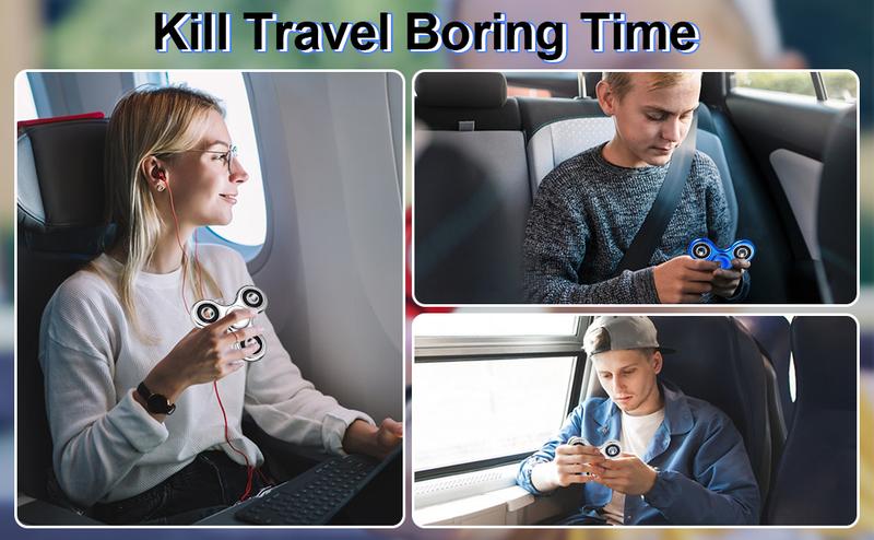 Dealsforyoudays Fidget Spinner 2 Pack, Stress Anxiety Relief Sensory Fidget Toys for Kids Adults, Cool Electroplated Fidget Spinners for ADHD Autism Birthday Gifts Stocking Stuffers Classroom Prizes for Boys Girls Round