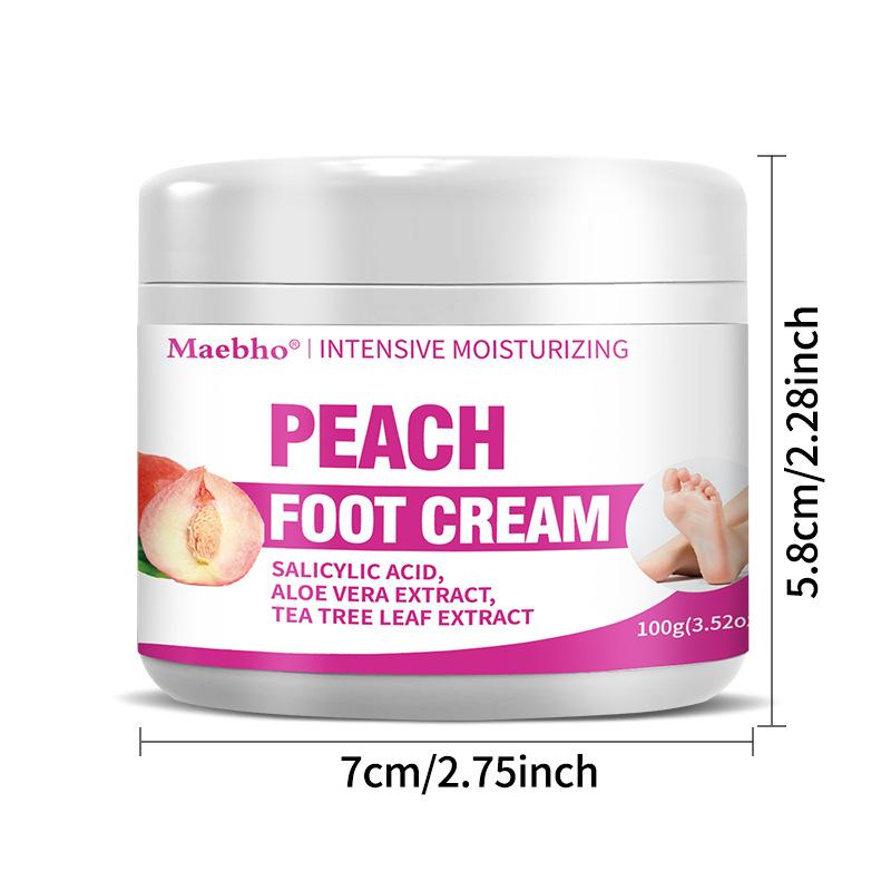 Peach Flavored Foot Cream, Anti-Dry and Cracked Foot Moisturizing Moisturizing Hands and Feet, Keeping Heel Repair Cream Foot Care
