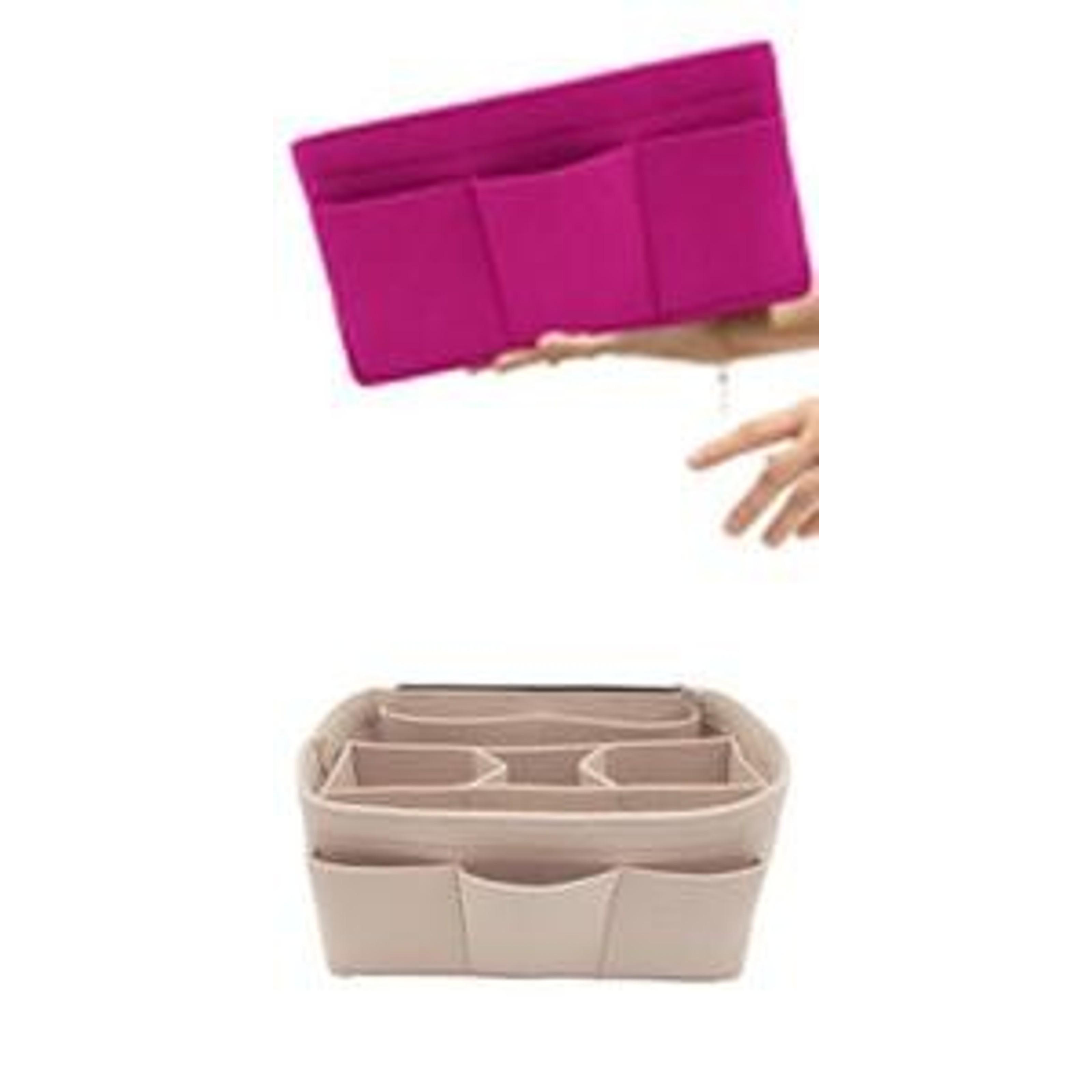 Felt Purse Organizer Insert with Zipper Pocket, Tote Shaper and Dividers, 5 Sizes for Speedy Neverfull PM MM and Similar Totes