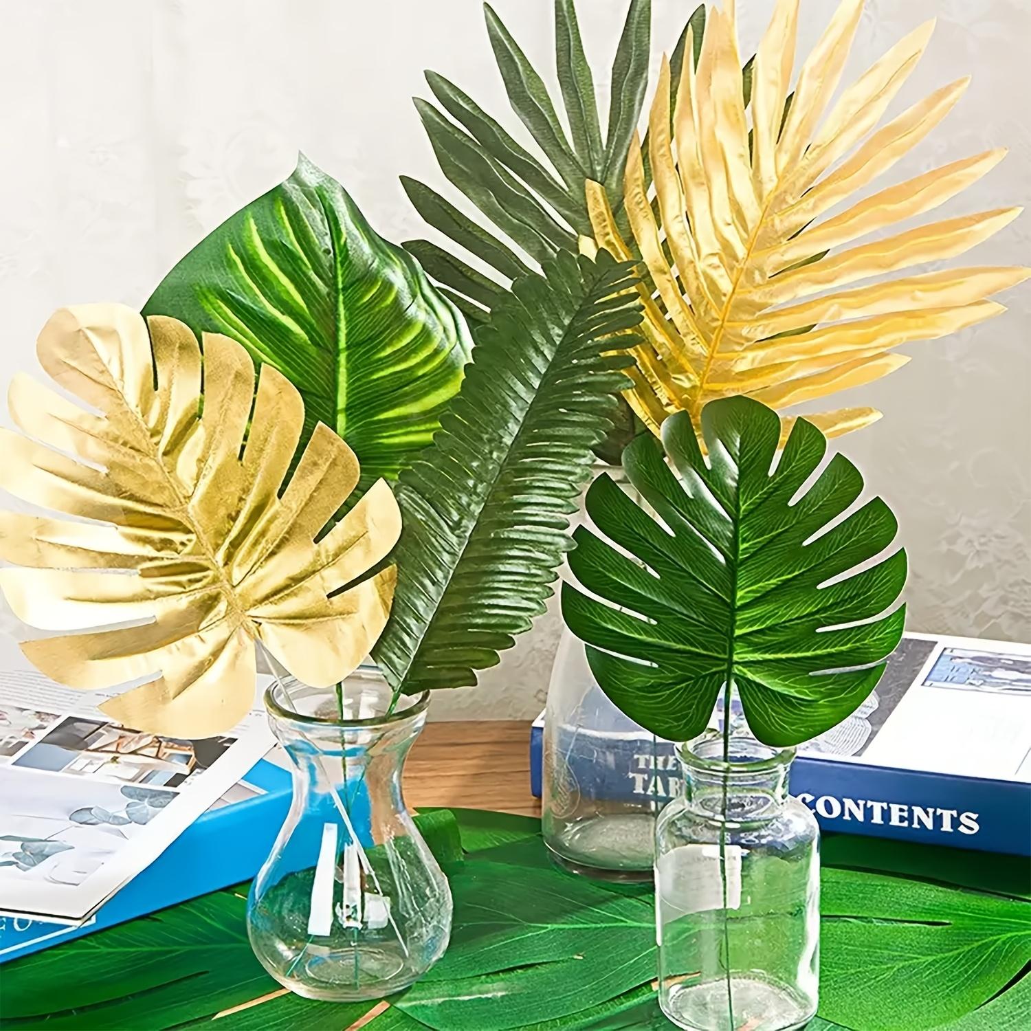 [20pcs Imitation Turtleback Leaf] Artificial Plastic Leaves Turtleback Bamboo Balloon Wedding Decoration Foliage Fresh Home Decorative Supplies Ornaments