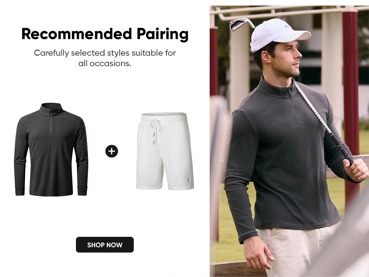 JMIERR Men's 2026 Casual Quarter Zip Pullover Sweatshirts Stretch Fall Polo Plush Long Sleeve Shirt Comfy Underwear