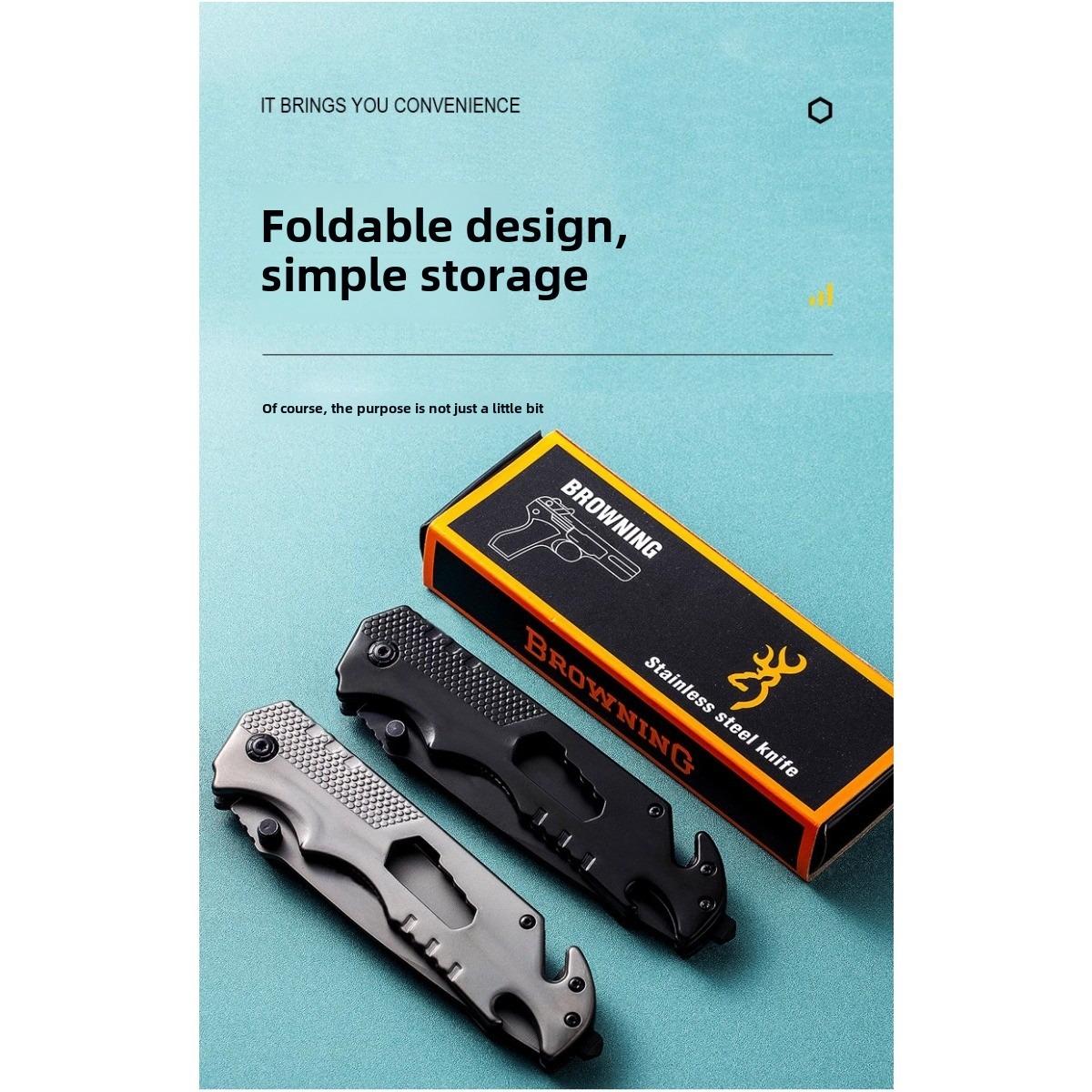 A variety of multifunctional folding knives, high hardness stainless steel, can be used for outdoor self-defense tools men's Christmas gifts Outdoorfun Multipurpose