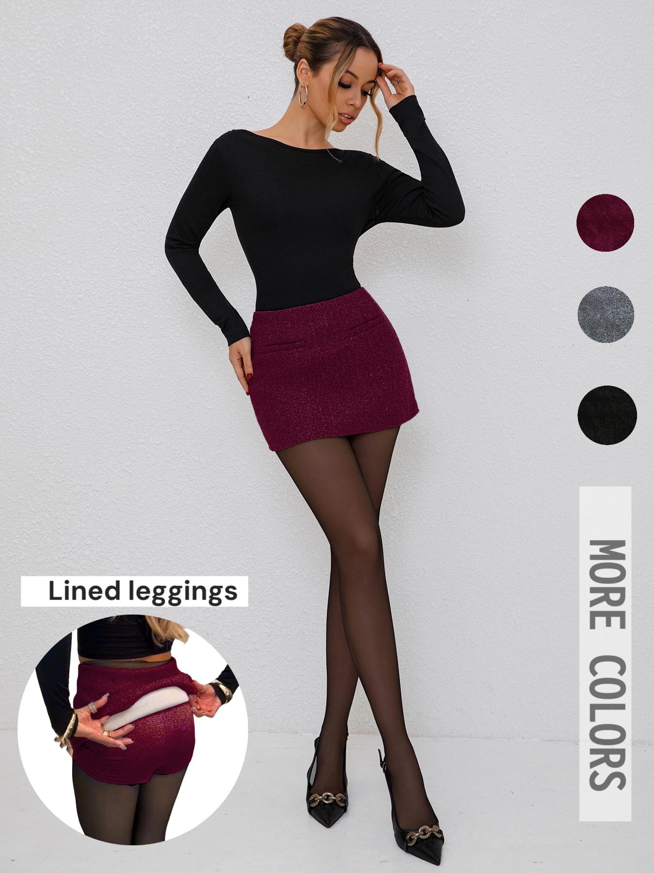 Women's Solid Color Woolen Wrap Skirt, Fashion Casual Mini Skirt for Daily Outdoor Wear, Women's Bottoms for Spring & Fall