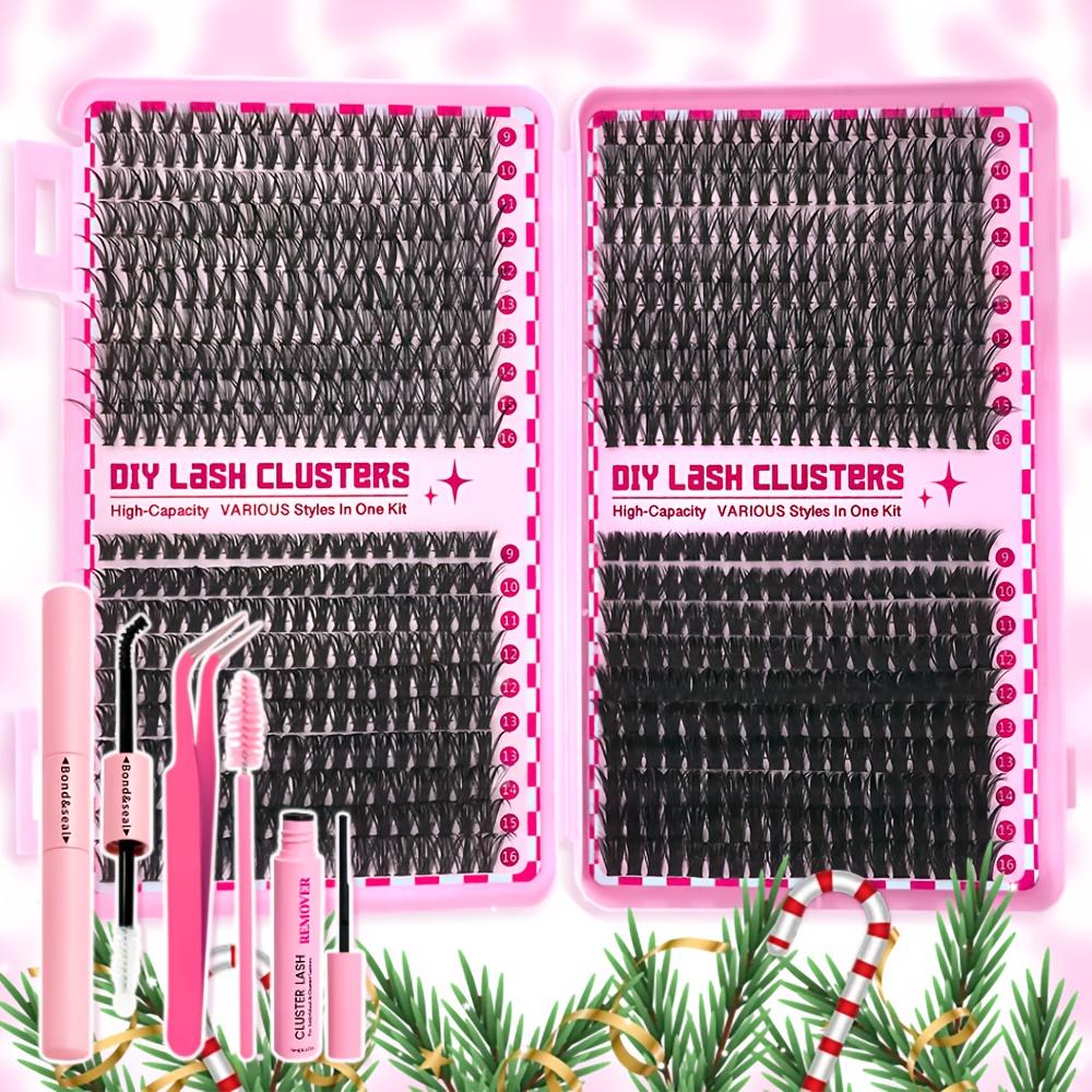 Christmas Eyelash Essential Set, 800pcs Large Capacity, Meets All Your Requirements. 9-16mm Thickened and Lengthened False Eyelashes, Suitable as a Christmas Gift to Yourself