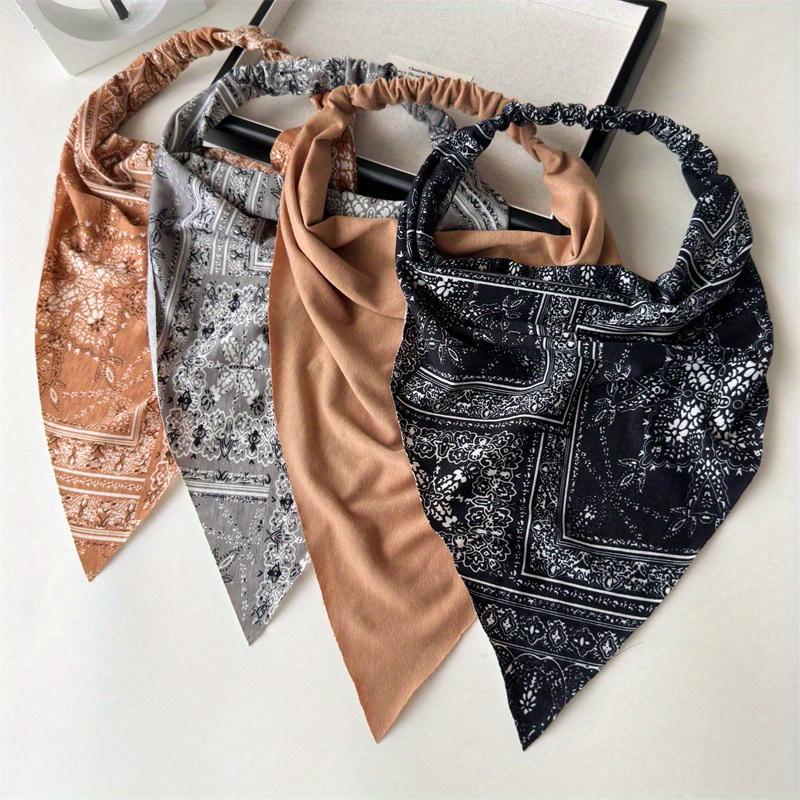 6pcs Hair Bandana for Women Hair Scarf Headband Bandana Double Layer Triangle Head Kerchief Boho Hair Band,summerwins Boho Style Shawl tiktokshopbacktoschool