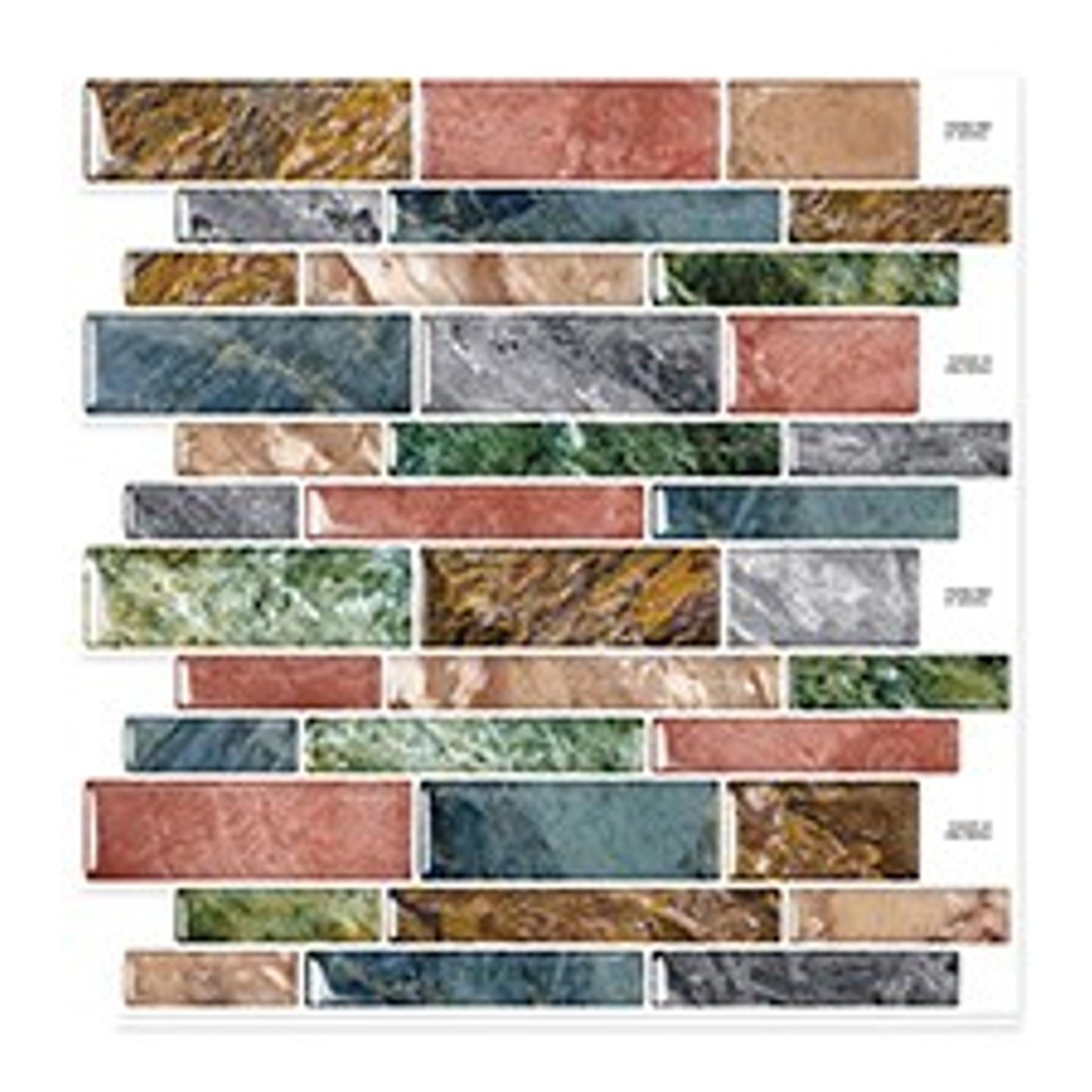 20 Sheet Peel and Stick Wall Tile Kitchen Backsplash Self Adhesive | Distressed,PVC,Rustic,Faux Wood, Country,Farmhouse,13.5" x 11.4"
