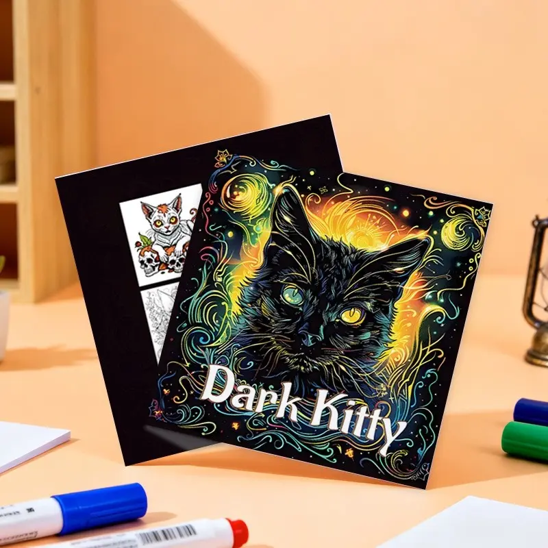 Art Coloring Book 22 Pages, Birthday Party Gift, Stress Relief, Doodle Painting Art Book, Halloween Christmas Holiday Gift