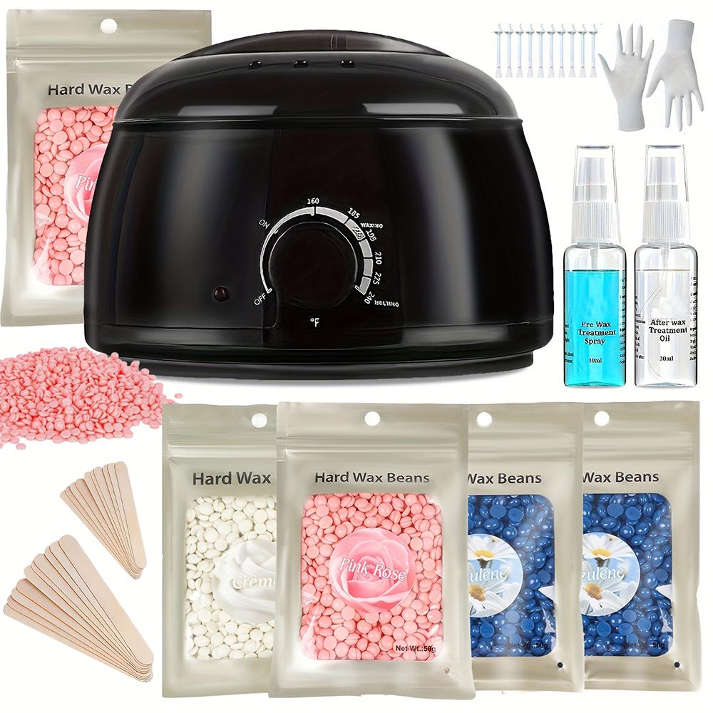 Wax Machine Kit for Hair Removal Waxing Heater and Beans Kit Depilatory Epilator Wax-melt Pot Paraffin Warmer Heating Machine clt  waxer wax  tip affordable  wax  kit ai  wax  hair  removal waxing  kit hair removal wax bean Body Care Smooth
