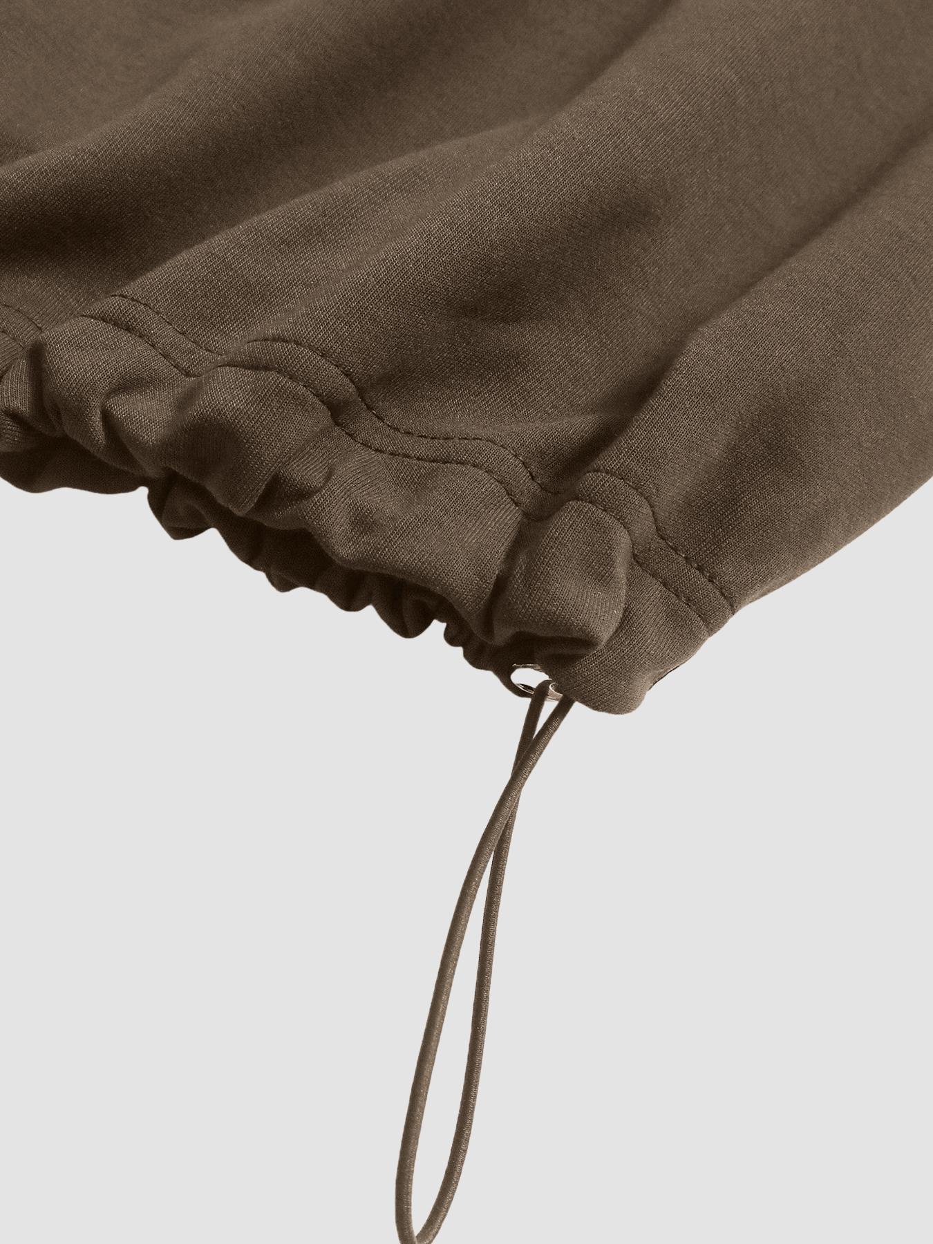 Women's Half-Zip Stand Collar Drawstring Short Sweatshirt, Comfortable and Stylish Pullover for Spring & Fall