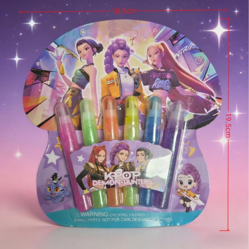 Six Color Gold Glitter Gel Silver Flash Glue Paper Craft DIY Handmade Pearl Gold Powder Pen Accessories, Creative Art Supplies