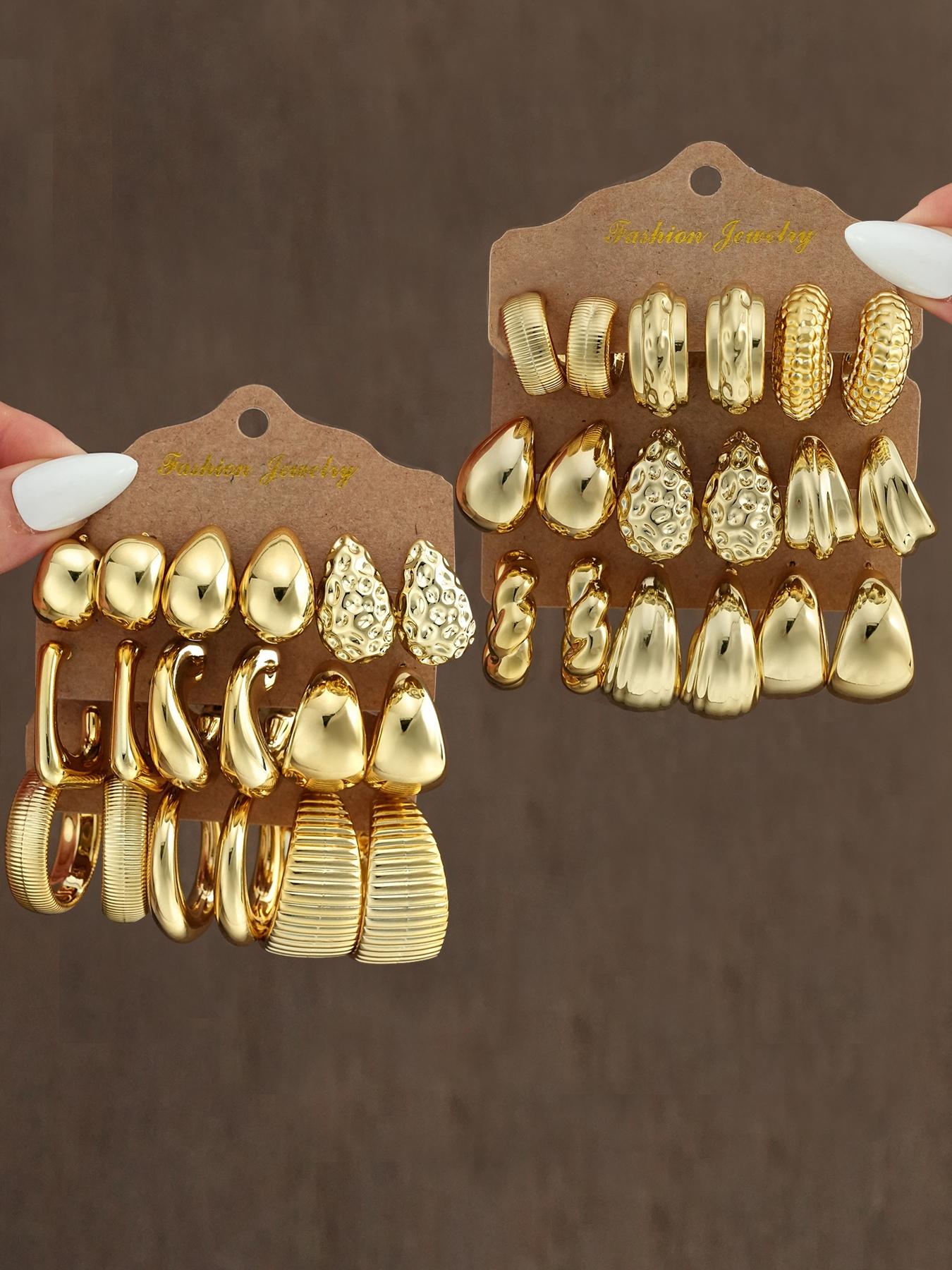 Fashionable 18-36 Piece High Quality Earrings Set for All Seasons, Trendy Stylish Accessories Collection, Perfect for Daily Wear & Special Occasions