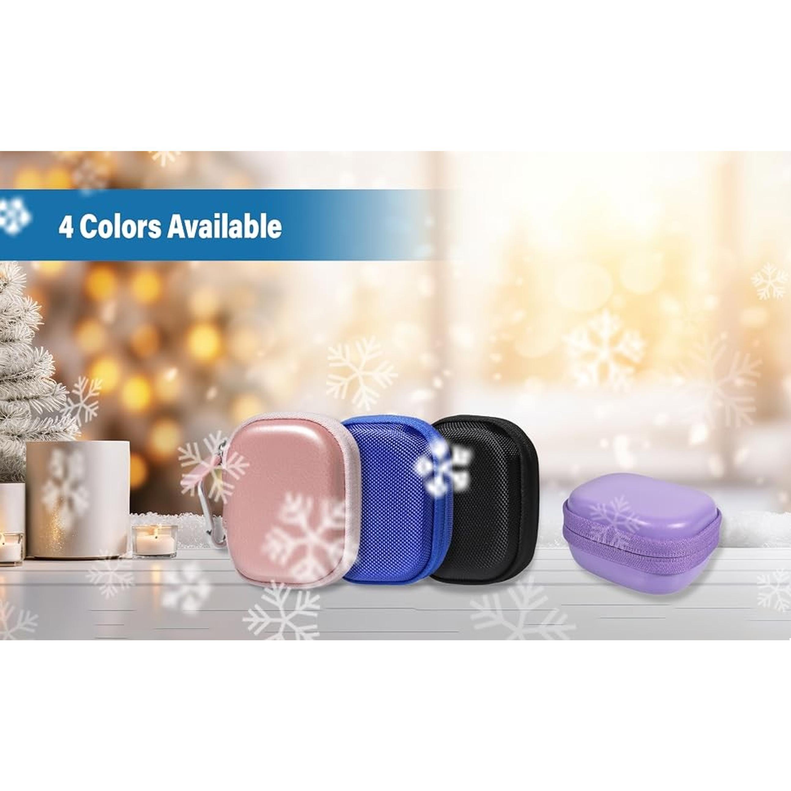 Case for Bluetooth Headphones True Wireless Earbuds 60H, Mesh Pocket for Charge Cable (Rose Gold)Gift
